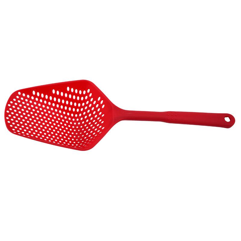 Large Perforated PP Plastic Ice Shovel & Drainer Spoon - Water & Oil Separator Kitchen Tool