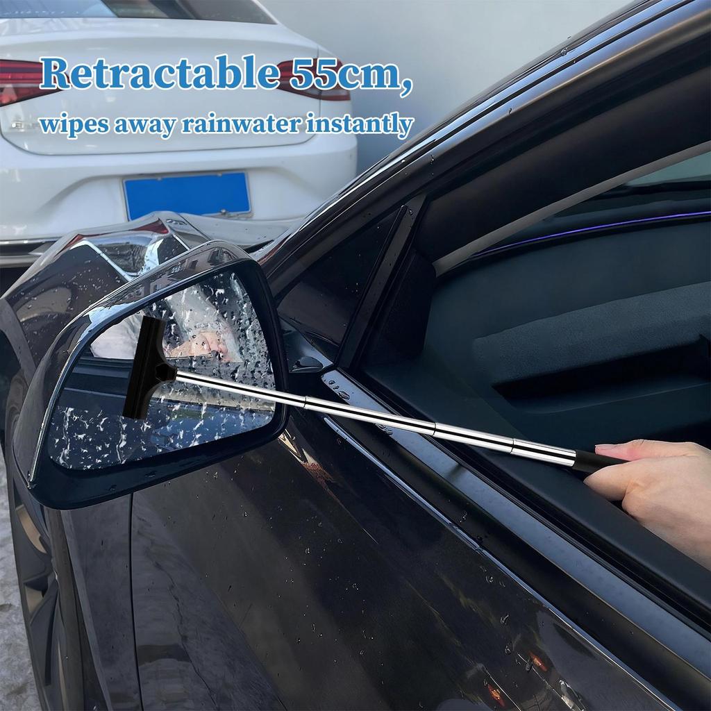Tragbarer Auto-Fensterabzieher Auto-Fensterreinigungswischer mit rutschfestem Griff Wischer Auto-Seitenspiegel-Reinigungswerkzeug
