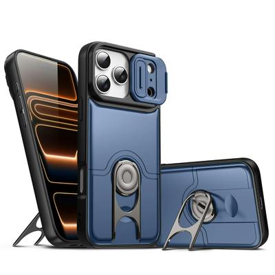 360° Rotating Bracket Phone Case for iPhone 17 Pro Max 18Pro Air 16 15 14 Plus 13 12 11 Holder Lens Protection Window Push Cover