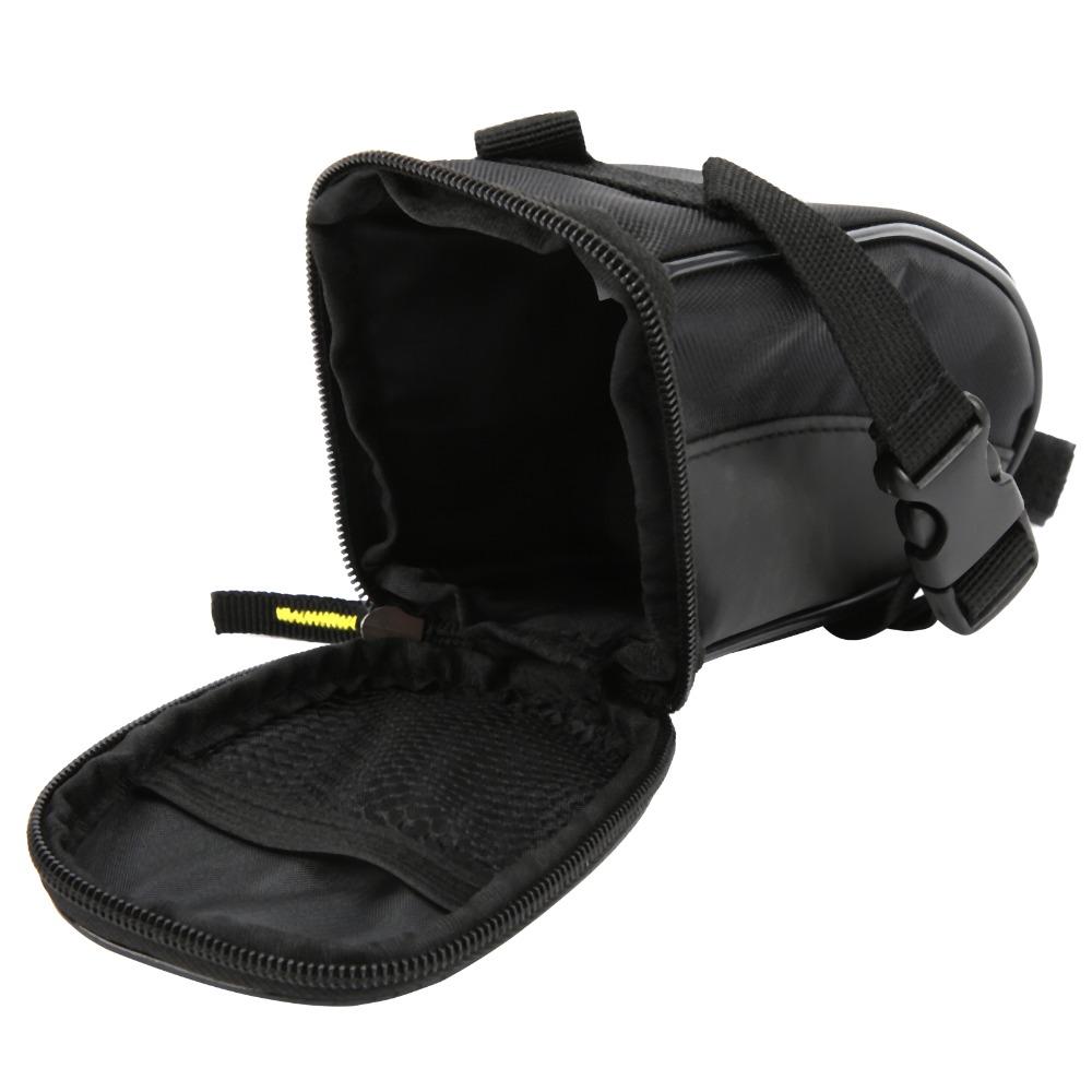 Waterproof Bike Saddle Bag Leather + 1680D Oxford Cloth Bike Saddle Pouch  Bike Storage