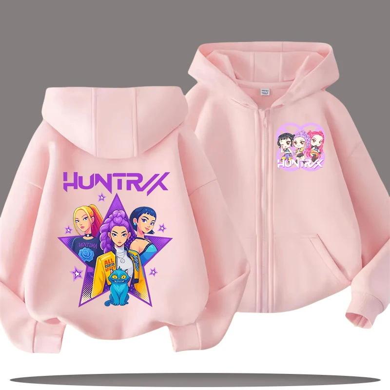 2026 New Boy Sweatshirt Zipper Hoody Baby Top Zip Up Sweatshirts Saja Boys Kpop Demon Hunters Hoodie Children Clothes Kid Girl