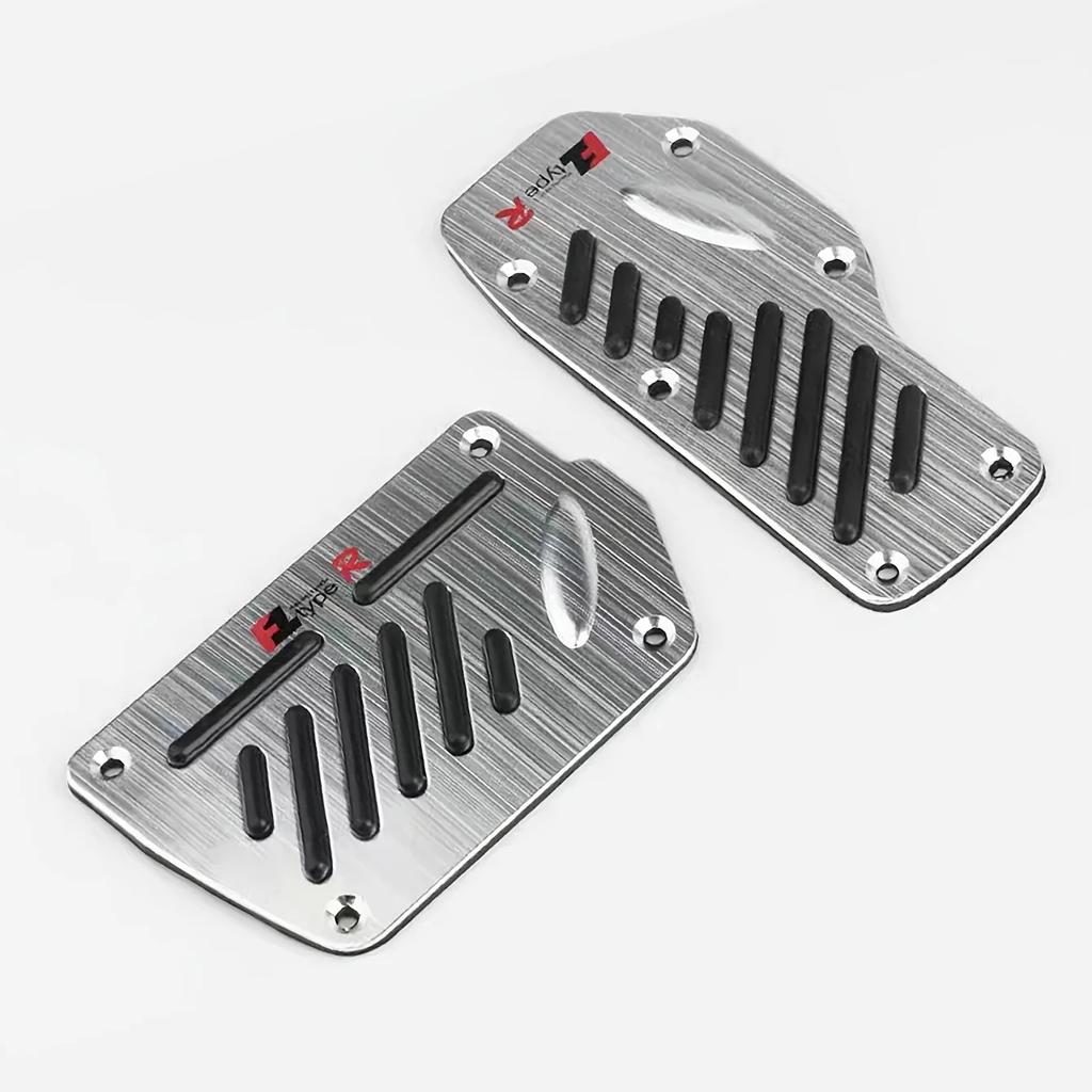 Universal Aluminum Automatic Transmission Car Pedal Cover Brake Fuel Gas Foot Pad Set Kit Pedals Red Blue Silver Non-Slip Tools