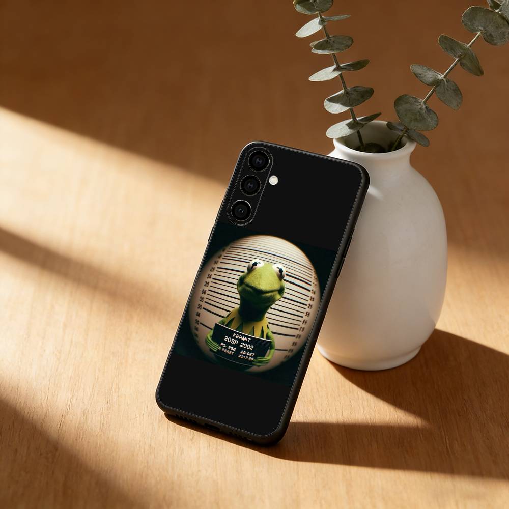 Funny kermit the frog Phone Case For Samsung Galaxy A91,80,73,72 ,71,53,52,32 ,31,22,21s,20,Soft Black Case