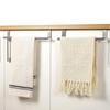 1pc-Towel Rack Stand Stainless Steel Cabinet Door Hanging Rod Punch-Free Holder Kitchen Bathroom Shelf Silver