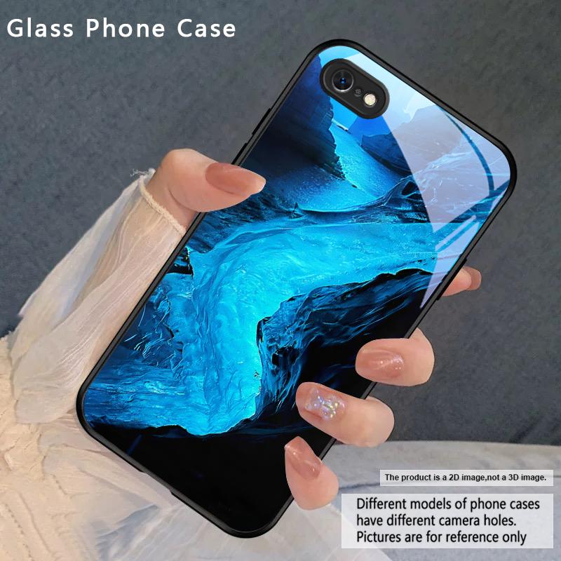 Sea storm small sailboat For iPhone 17 Pro Max 16 E 15 Plus 14 Pro 13 12mini 11 Air XS Max 5 6 7 8Plus SE Black Glass Phone Case