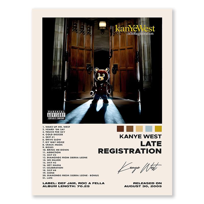 Singer Record CD Print Wall Art Popular Trendy Modern Music Gallery Poster Rock Album Hallway Living Room Decorative Painting