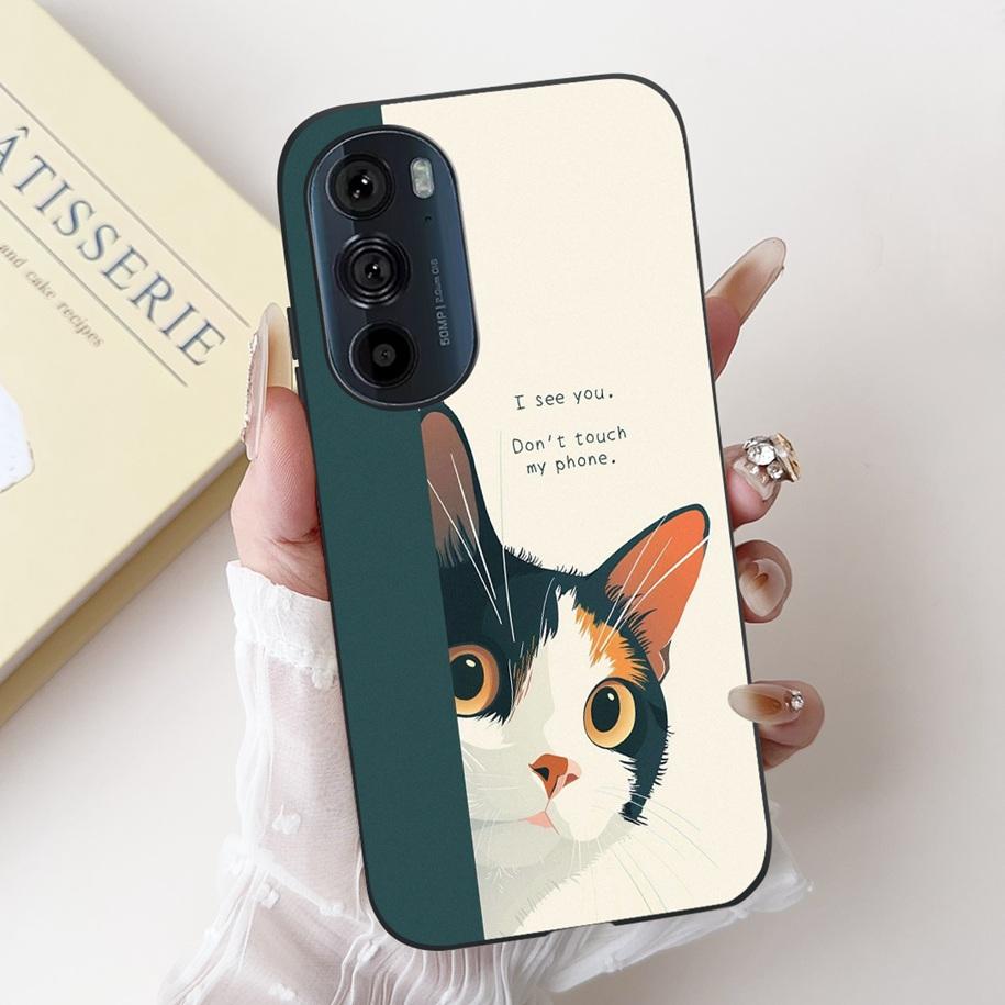 For Motorola Edge 30 Pro Case XT2201-1 Cover Lovely Panda Bowknot Silicone Shockproof Cover For Moto Edge Plus 2022 Edge30 Funda