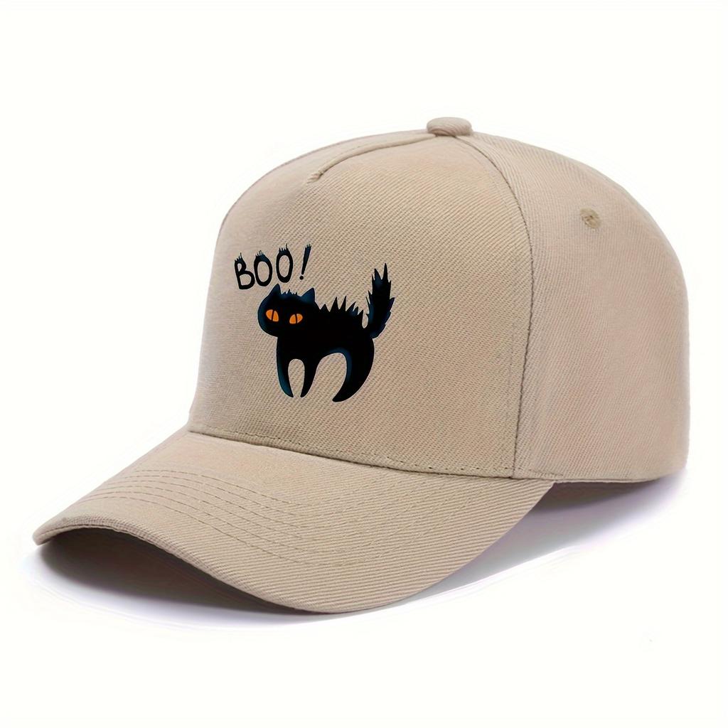 Cute Cat Print Baseball Cap Adjustable SunProtective Stylish Dad Hat for Outdoor Activities