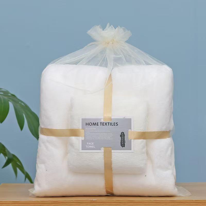 Mutter-Kind Korallenfleece Badetuch-Set - Weich, Dick, Saugfähig, 300g, Große Größe für den Heimgebrauch