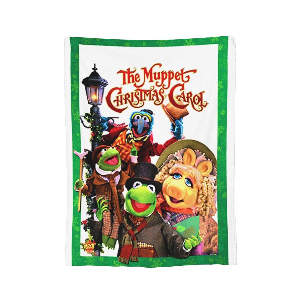 The Muppet Christmas Carol 20th Anniversary Muppet Show Flannel Blanket Novelty Throw Blankets for Home 150*125cm Bedspread
