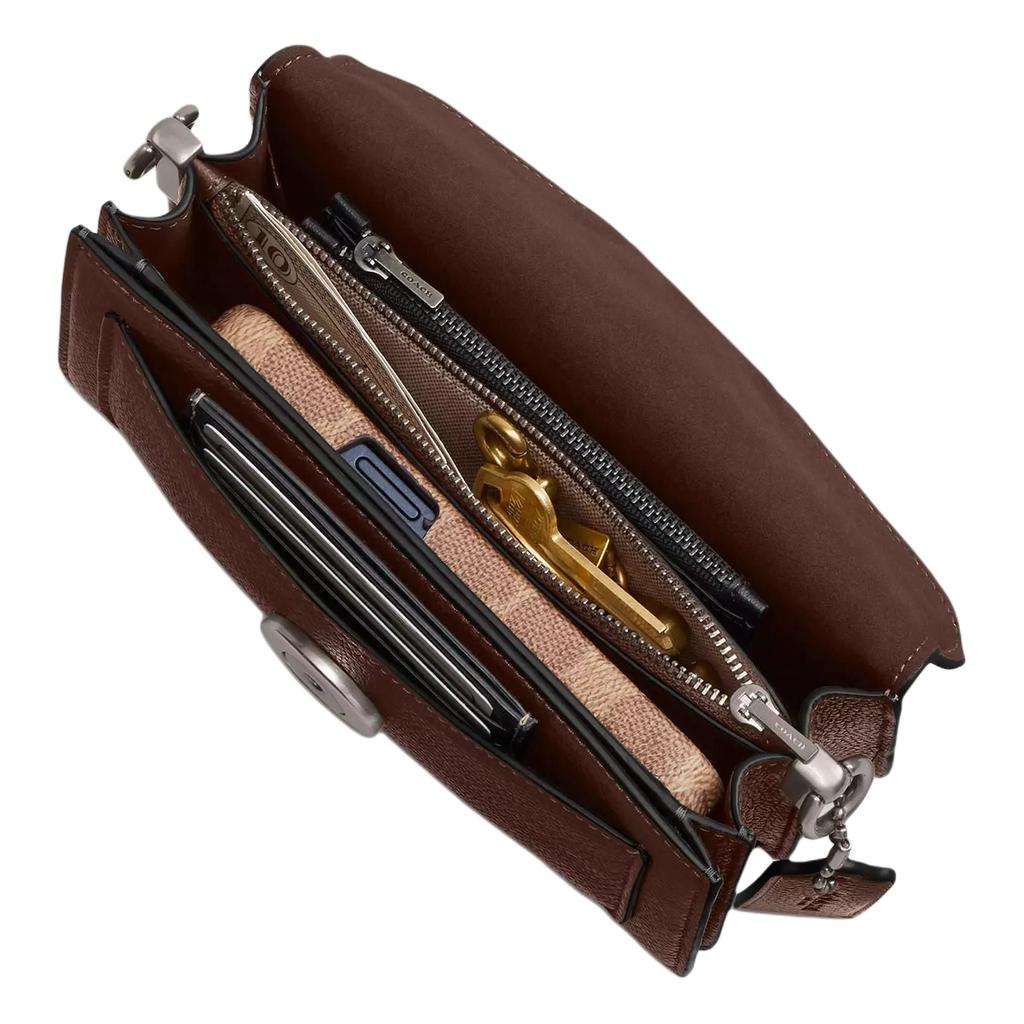 Coach Tabby 20 Markenlogo Abnehmbarer Griff Poliertes Kieselsteinleder Handtasche Crossbody Umhängetasche Kleine Damenhandtaschen Ahorn CY201-LHMPL