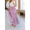 Spring and Summer Rubber Band High Waist Human Cotton Solid Color Su Pleated Splicing Simple Versatile Women's Skirt