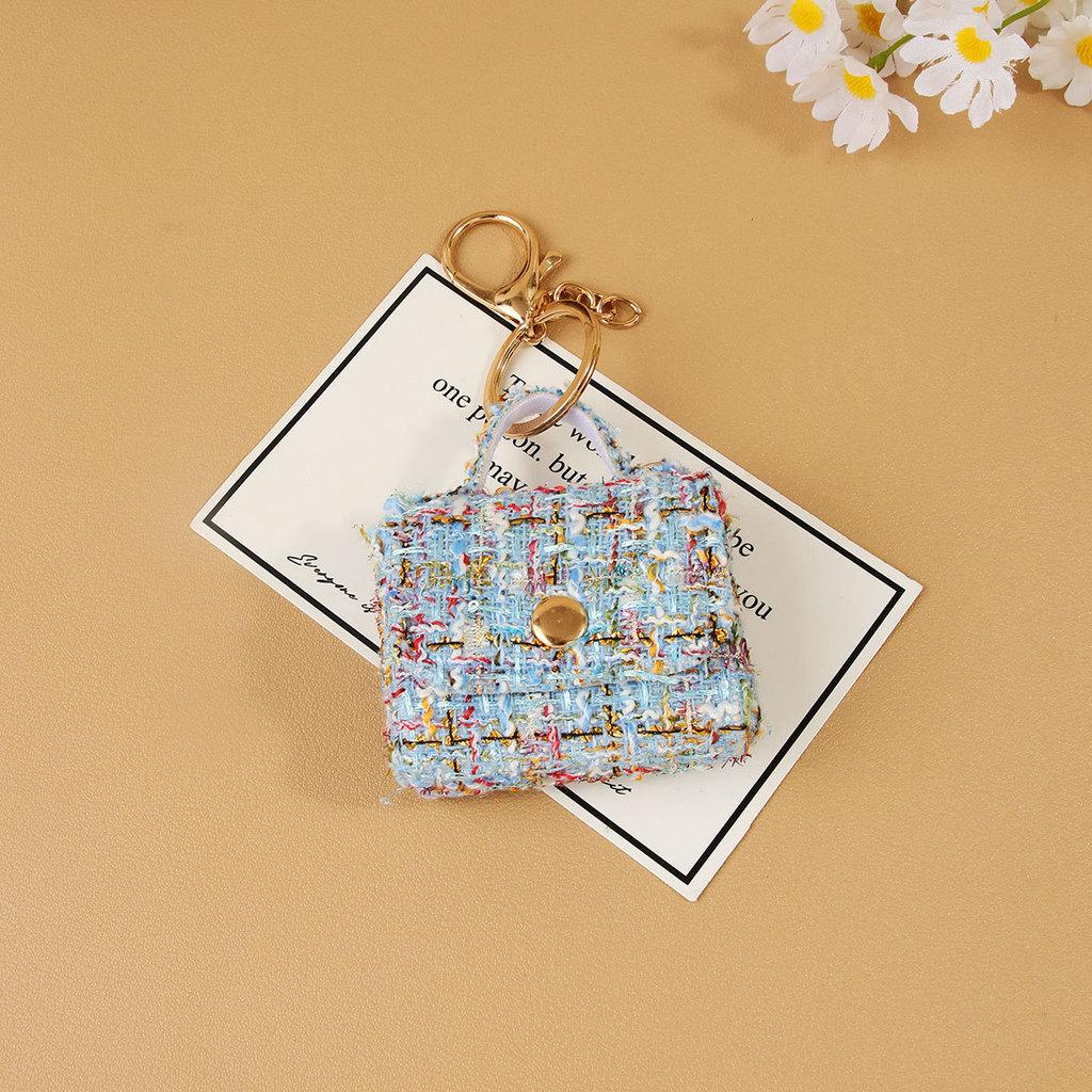 Stylish Mini Bag Keychain With Fabric Material For Fashionable Commuters