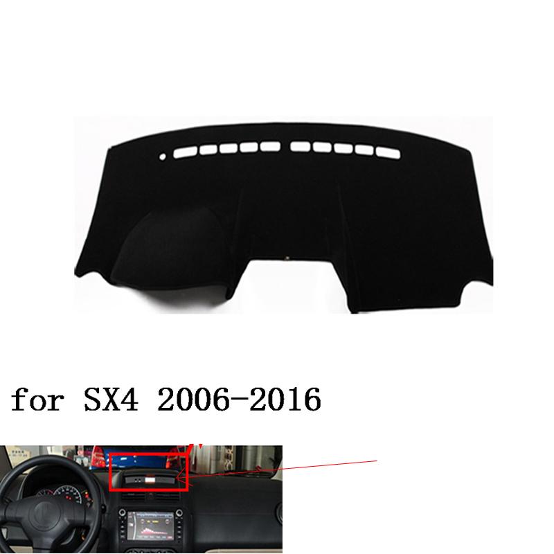 For Suzuki SX4 2006-2016  Right and Left Hand Drive Car Dashboard Covers Mat Shade Cushion Pad Carpets Accessories