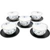 Nihon Tosai Line Aoi Tea Cup Set with Saucer Traditional Japanese Design