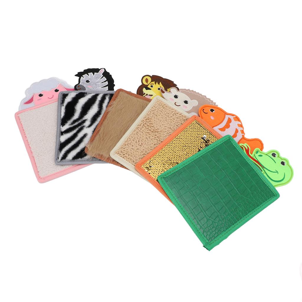 6pcs Kids Small Sensory Mat Various Textures Wrapped Edges Washable Multifuntional Autism Sensory To