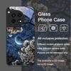Moon Cherry Blossom Pattern Scenery Tempered Glass Phone Case for OnePlus 13 R 12 11 10 Pro ACE2 ACE3 Nord CE 4 3 2 Lite Covers