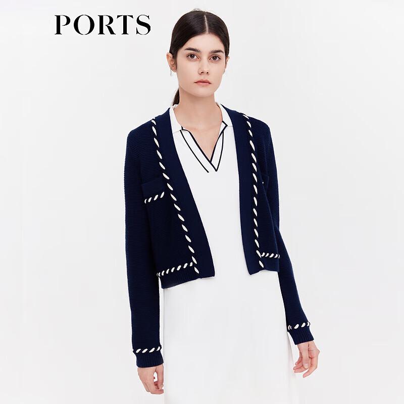 Ports Women's V-Neck 100% Wool Knit Top SD9K009NKW007