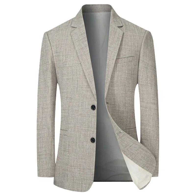 Men Thin Suit Blazers Jackets Business Casual Suit Designer Coats Spring Summer Formal Wear Slim Fit Blazers Jackets Size 4X