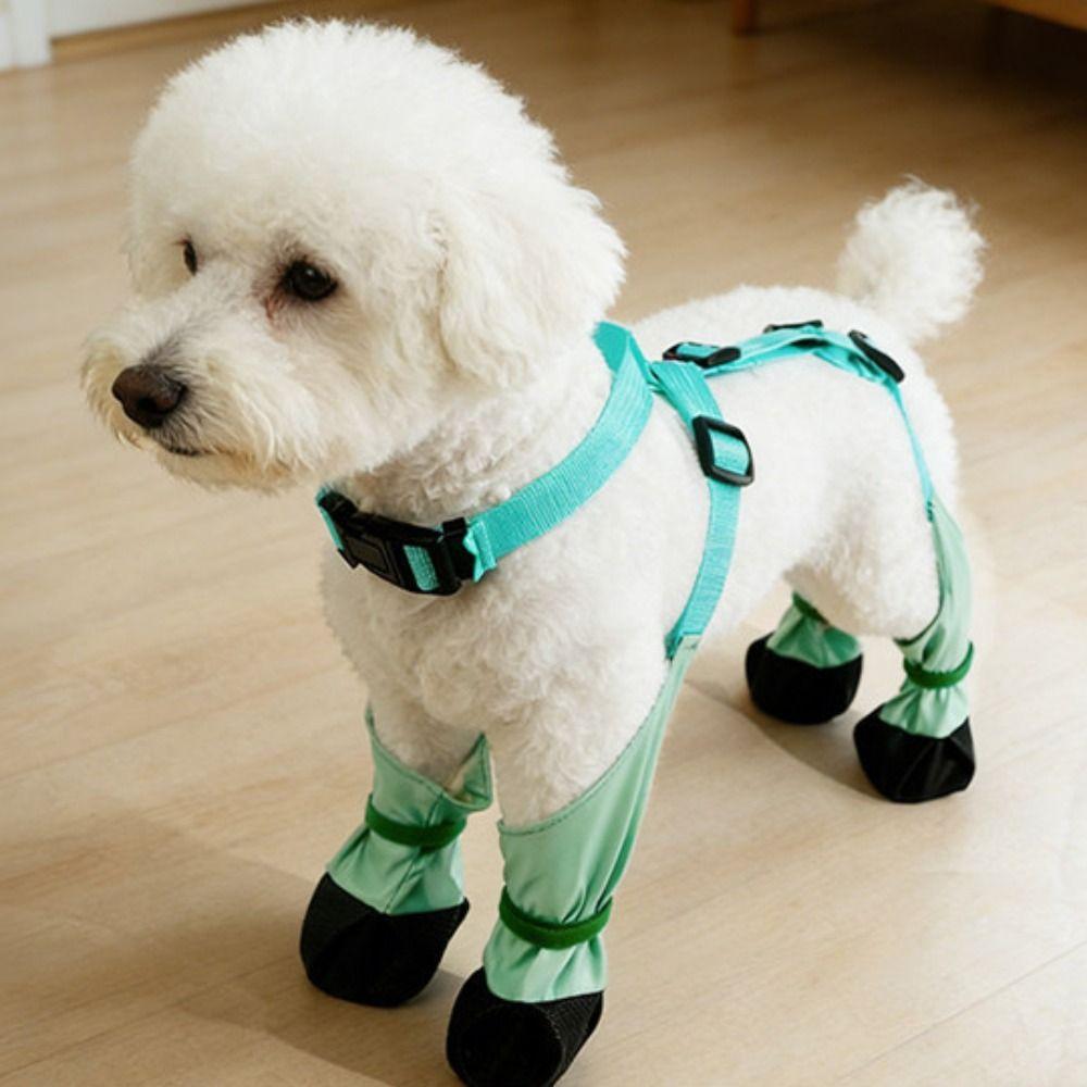 Adjustable Dog Suspender Boots Breathable Pets Paws Protector Anti-Slip Dog Shoes Walking