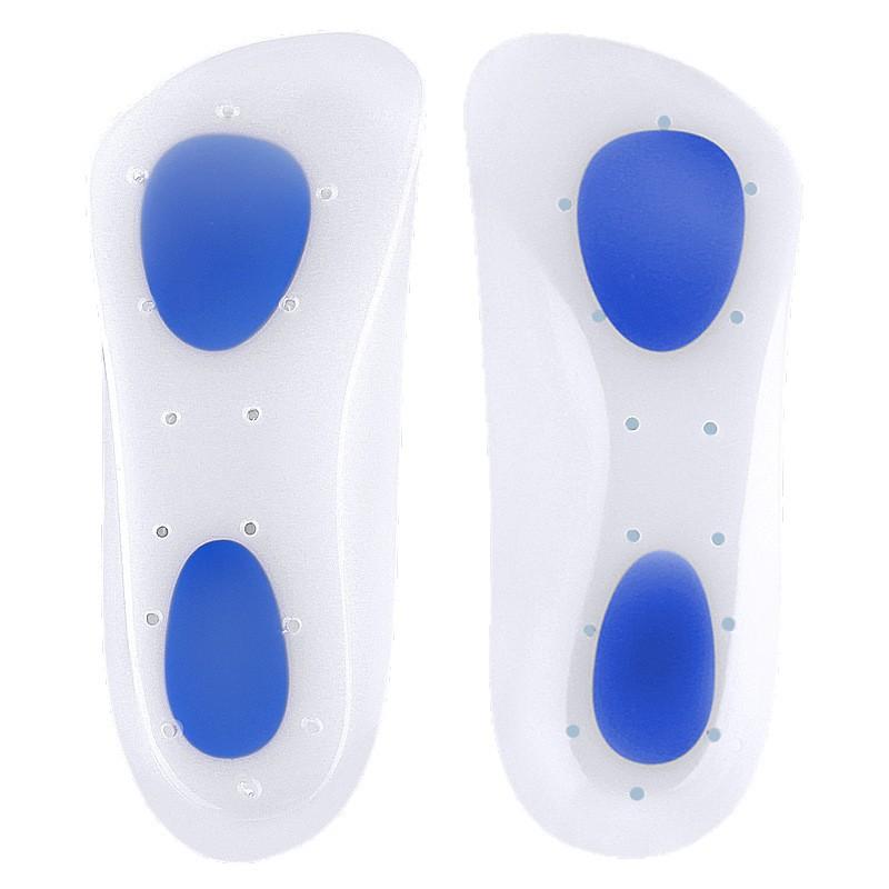 Silicone Seven-point Pad Shock-absorbing Heel Flat Sports and Leisure Half Pad Foot Eight-character Foot Silicone Insole