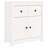 Vidaxl Armario, Blanco, 70x35x80 Cm, Madera Maciza de Pino
