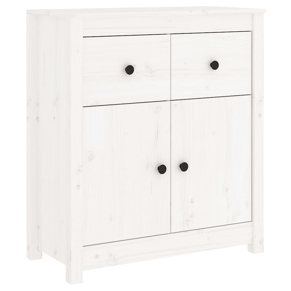 Vidaxl Armario, Blanco, 70x35x80 Cm, Madera Maciza de Pino