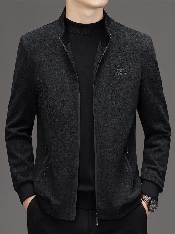 2024 Men's Autumn Stand Collar Business Casual Dad Jacket