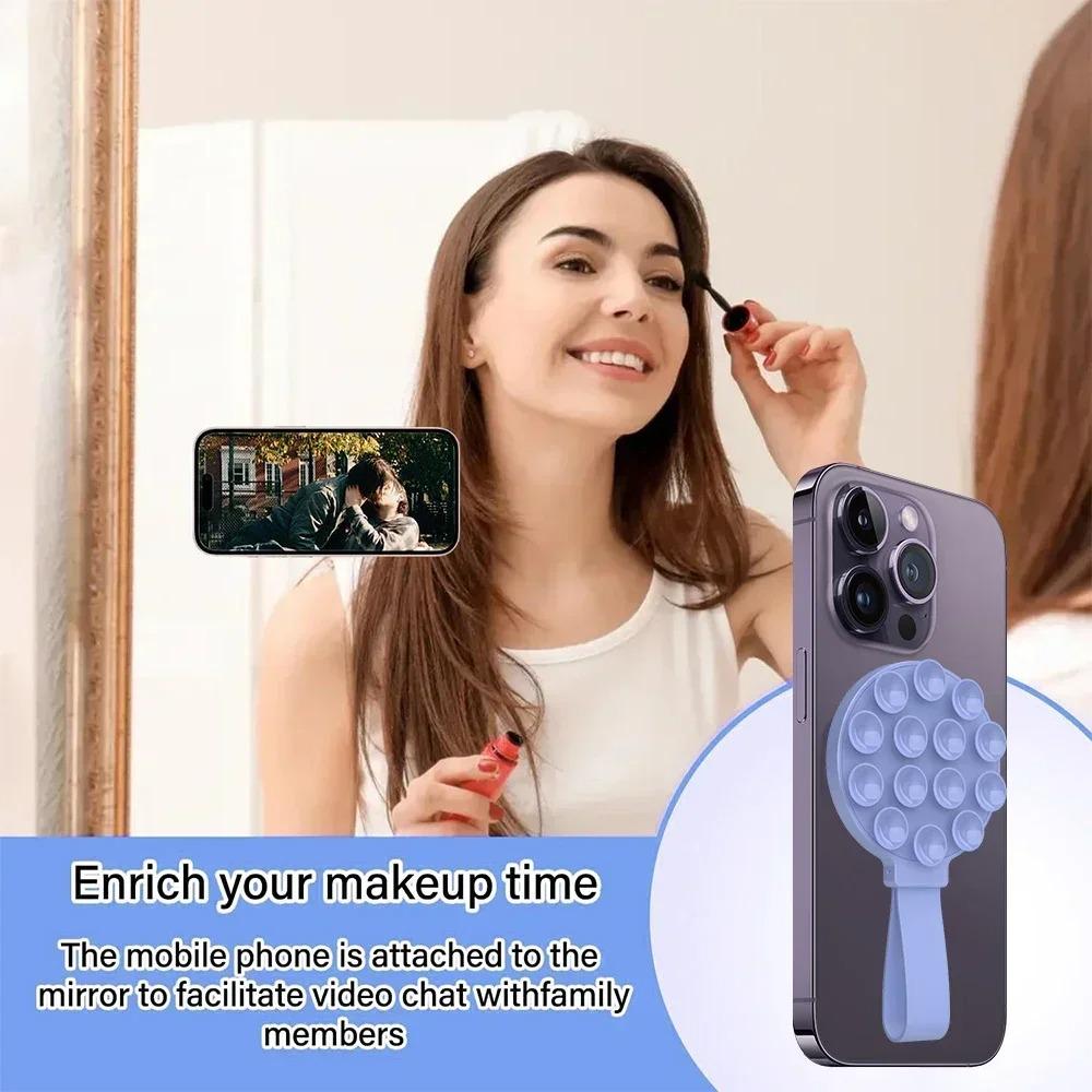 MagSafe Magnetic Portable Suction Cup Phone Holder for Mirror, Glass, and Outdoor Sports Surfaces
