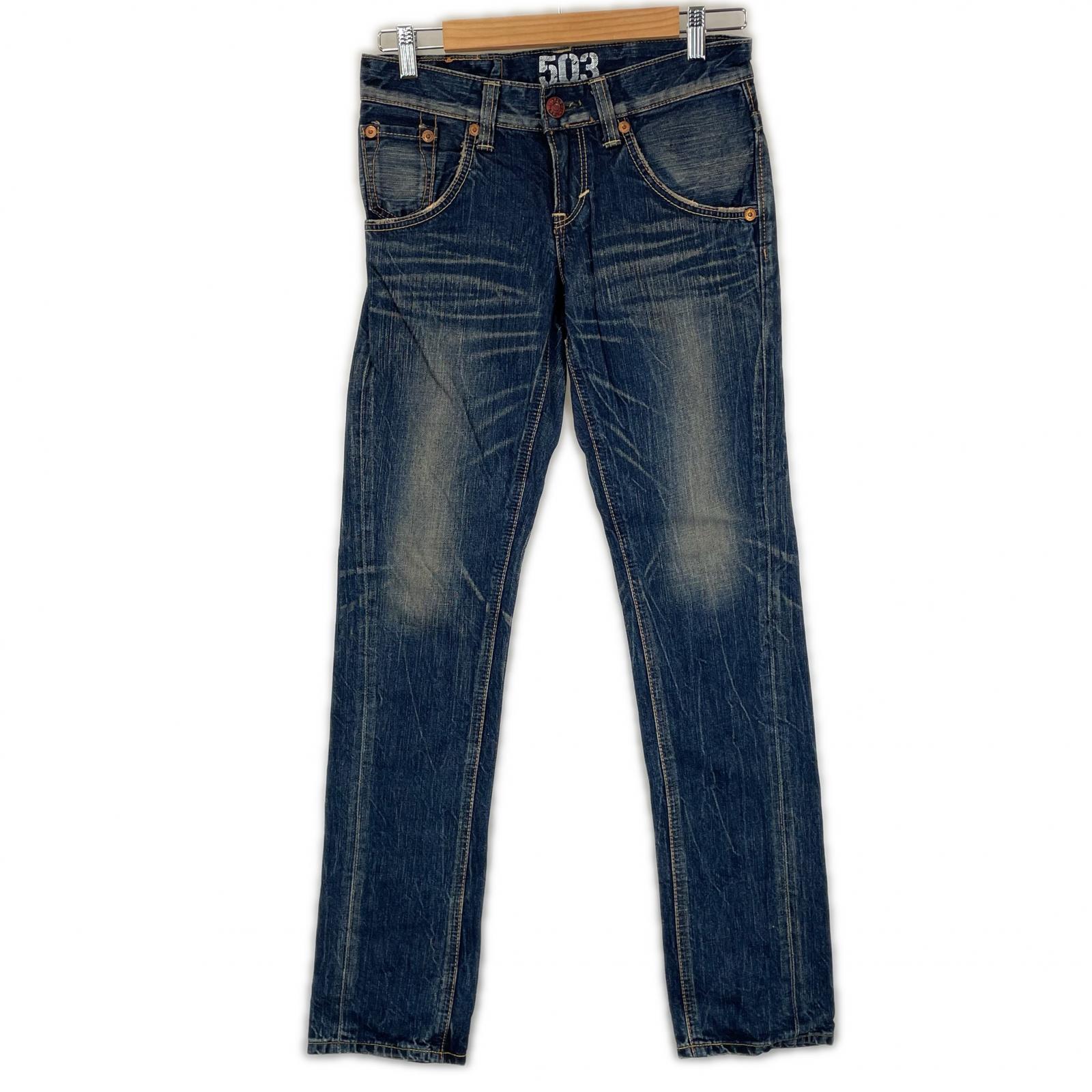 EDWIN one point Denim pants Navy mens XS used