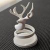 Spiral Reindeer Candlestick 3D Printed Deer Head Candle Stand  Tabletop Fireplace
