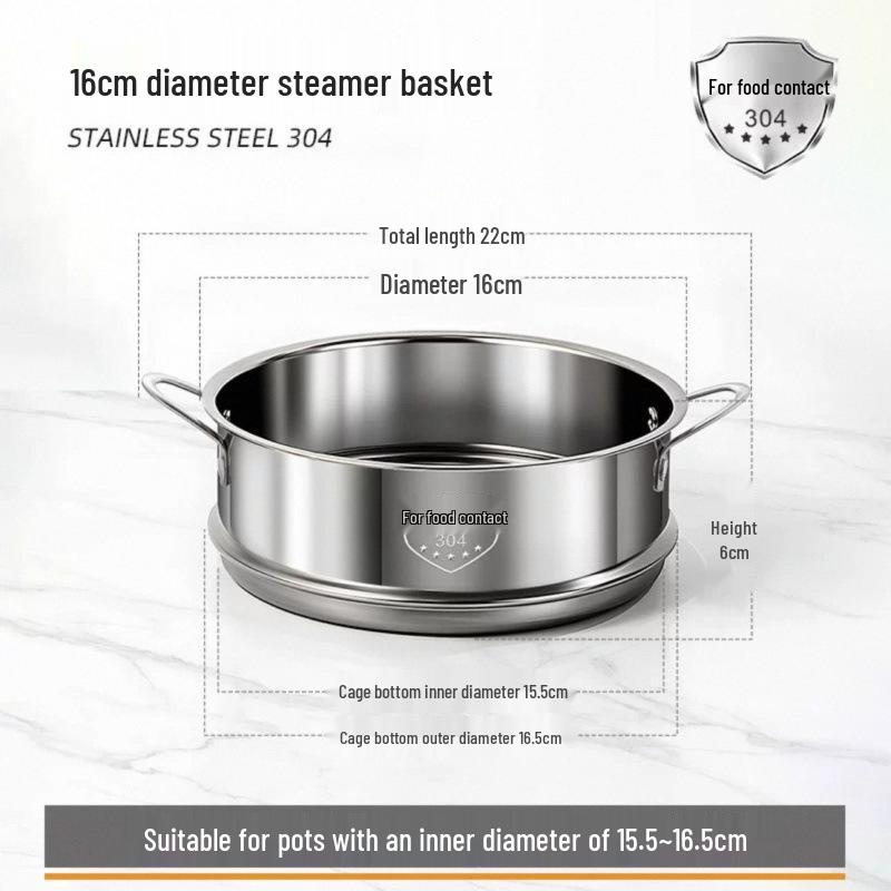 304 Stainless Steel Steamer Basket Rack for Wok and Xiaolongbao