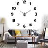 Arabic Numerals Frameless Acrylic Mirror Surface 3D DIY Wall Clock Home Office School Wall Decor Clock Stickers Large Size