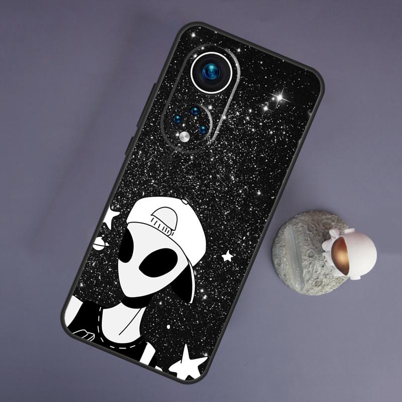 Aesthetics Cute Cartoon Alien For Huawei Honor Magic 5 Lite 70 50 X8 X9 a P20 P30 P40 P50 P60 Pro P Smart Nova 9 5T Case