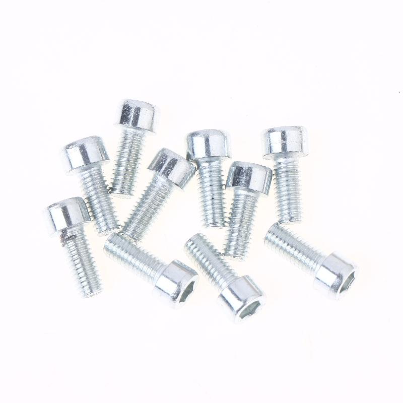 10/20pcs Bike Water Bottle Holder Screw Mount Bolts M5*10mm Stainless Steel Hexagon Install Bike Bottle Cage Rack Screws