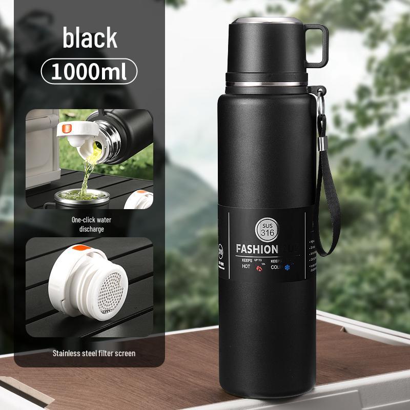 Stainless Steel Insulated Thermos for Men & Women - Large Capacity, Portable Travel Water Kettle