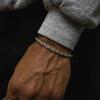 2/3/4/5mm Men's Stainless Steel Twisted Rope Chain Bracelets,Hip Hop Punk Adjustable Gold Color Chain Wristband Gift