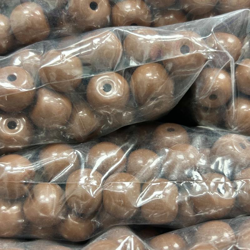 10x12.5mm Solid Color Acrylic Drum Beads for DIY Necklaces, Phone Chains, and Hair Ties.