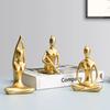 10cm Abstract Art Resin 12 Styles Yoga Poses Figurine Porcelain Lady Statue Home Studio Decor Ornament New Room Decoration