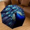 1pc peacock feathers Automatic Open/Close Umbrella with Windproof, 8-Rib Sturdy Canopy, Durable Ribs, Fashionable Design1248A