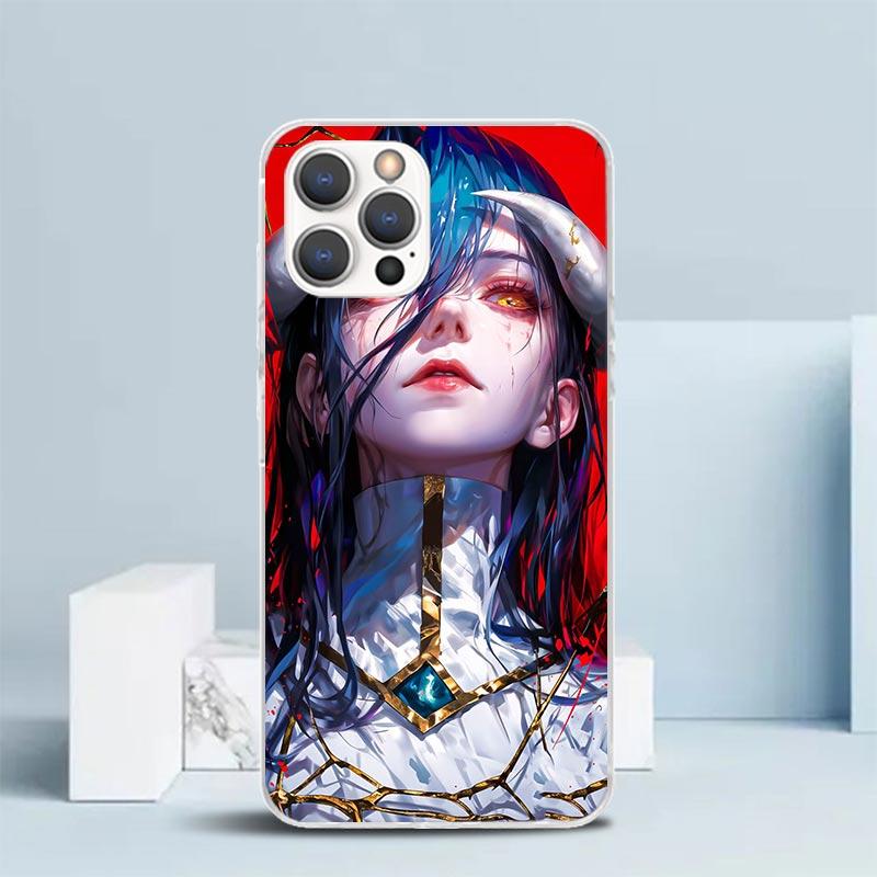 Albedo Overlord Anime Phone Case For IPhone 16 17 Air 16E 15 14 Plus 13 Mini 12 11 Pro Max 7 8 + SE 2020 Soft TPU Back Cover 16