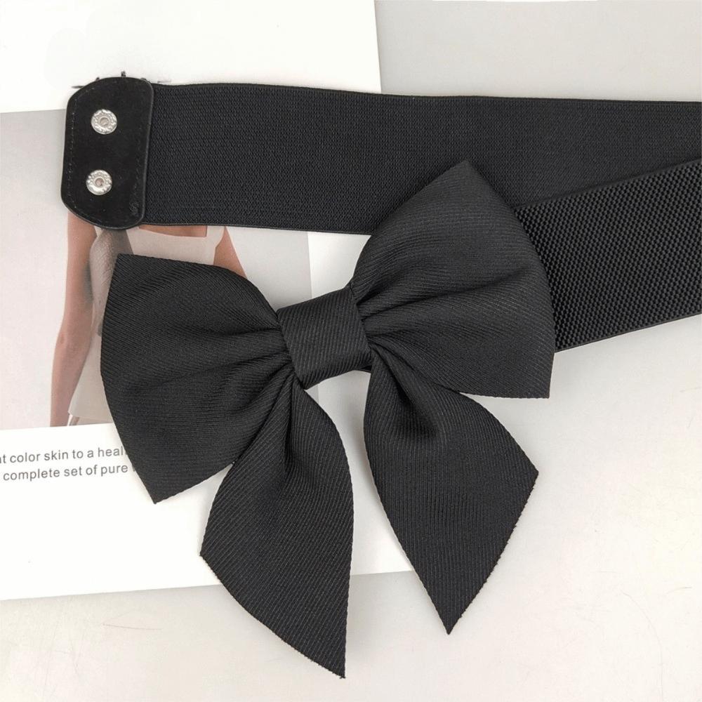 Wide Waist Belt Solid Color Dress Belt Bowknot Waist Straps For Dress Decorate Clothes Accessories