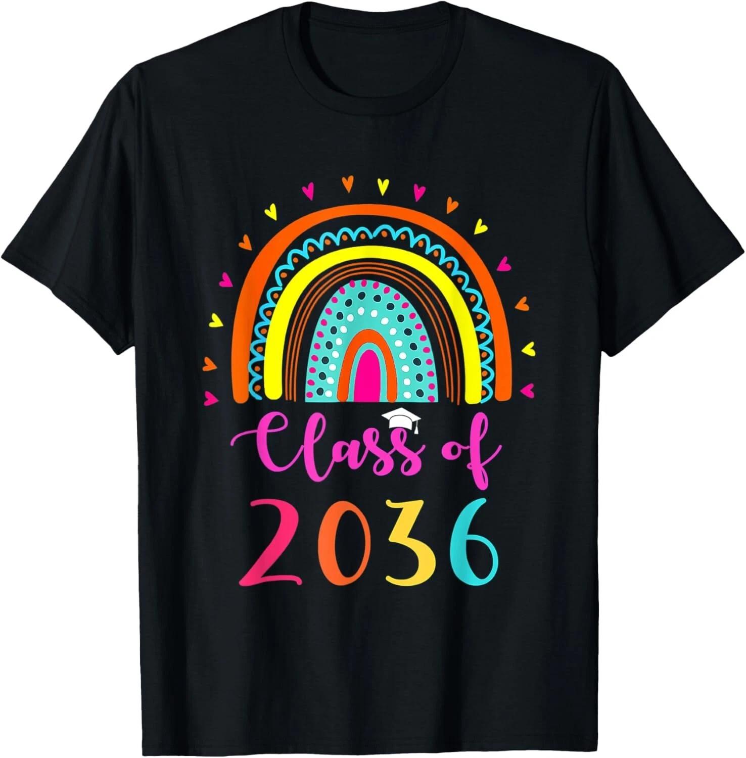 Class Of 2036 Grow With Me Color Rainbow First Day Of School Gift Unisex T-Shirt S