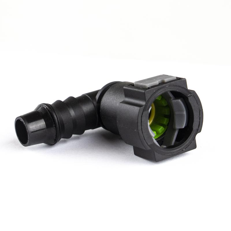 9.89 ID 6 Curved Fuel Line Quick Connector Auto Parts Pipe Fittings Fuel Filter Fitting Fuel Quick Connector