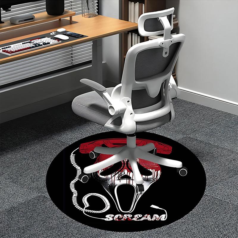 

Scream Mask,Retro Phone Dial Chair mat Round Rug Office carpet, Non slip, Suitable for Living Rooms, Bedrooms Decor 1205696a 80cm by 80cm