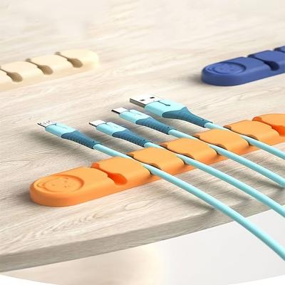 1 Stück Kabelorganisator Silikon USB-Kabelaufwickler Schreibtisch aufgeräumt Management-Clips Kabelhalter für Mäuse Kopfhörerkabel Organizer