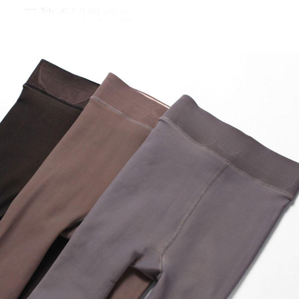 Thicken Thermal Pantyhose High Waist Long Stockings Fashion Fake Translucent Tights  Winter