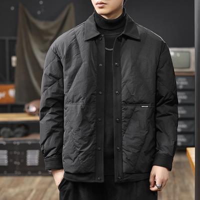 Veste chemise d'hiver légère pour homme 2025 en duvet de canard blanc - Vêtement d'extérieur chaud et décontracté à revers