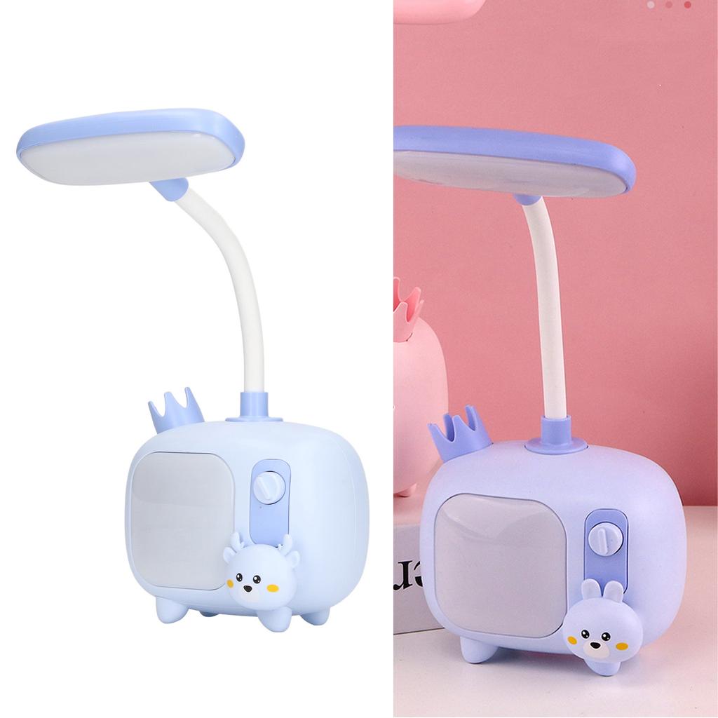 Kids Reading Light TV   Base Silicone Gooseneck USB   Soft LED Light Kids Desk Lamp for Students Study Work