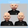 Adorável Máscara de Látex Fofa com Expressão Facial de Criança para Diversão e Festividades de Festa de Halloween